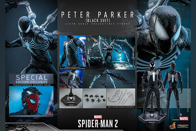 ホットトイズ　ビデオゲーム・マスターピース　ピーター・パーカー／スパイダーマン ブラックスーツの商品画像