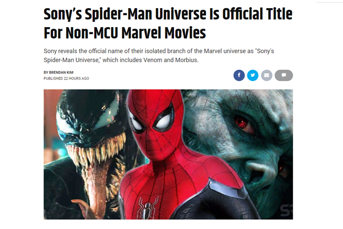 ソニー・ピクチャーズ、自社マーベル映画を『Sony’s Spider-Man Universe』に決定 ー 正式にスパイダーマンがメインに