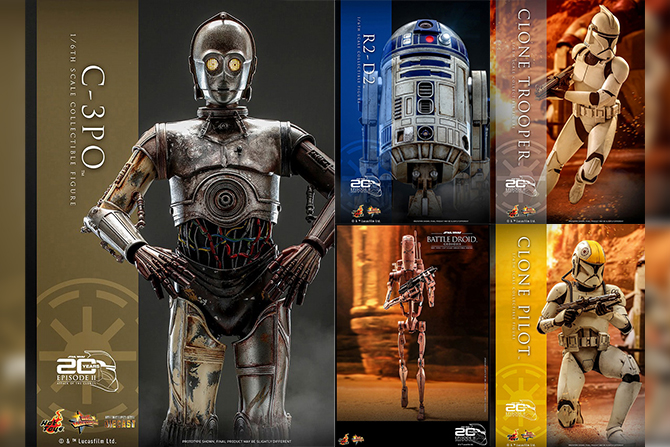 ホットトイズ新作！『スター・ウォーズ／クローンの攻撃』20周年！C-3POやR2-D2などが特別パッケージ版が発売！