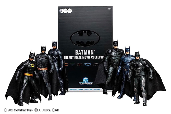 DCマルチバース新作！映画版バットマンが6体セットで発売！バットシグナルも付属