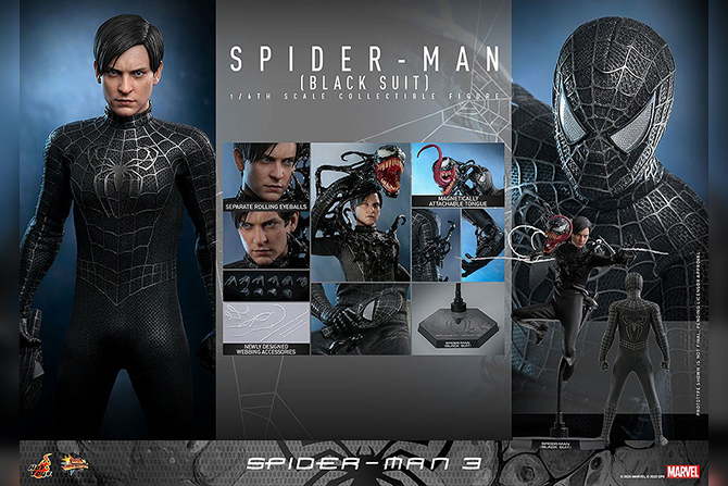 ホットトイズ新作！スパイダーマン ブラックスーツが25年1月発売！新規造形の素顔ヘッドも！